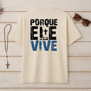 Camiseta Oversized Porque Ele Vive