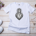 Camiseta Feminina Branca Virgem maria