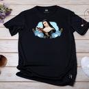 Camiseta Feminina Preta Santa Rita de Cássia Flores