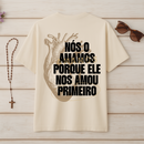 Camiseta Oversized Deus Esta Com Você