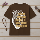 Camiseta Oversized Deus Esta Com Você