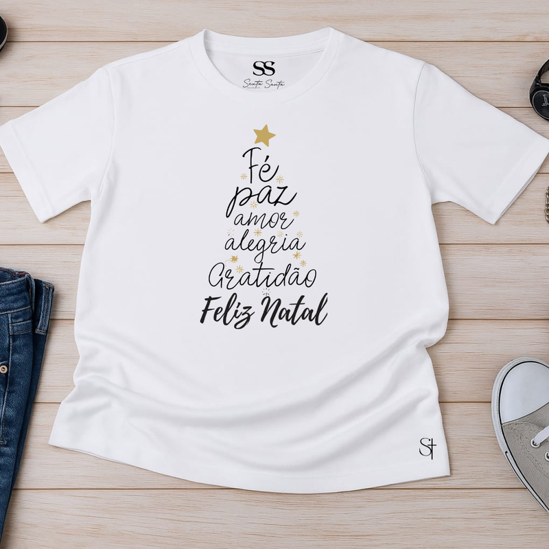 Camiseta Masculina Amor Alegria e Gratidão