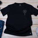 Camiseta Masculina Preta Sexta Santa Minimalista