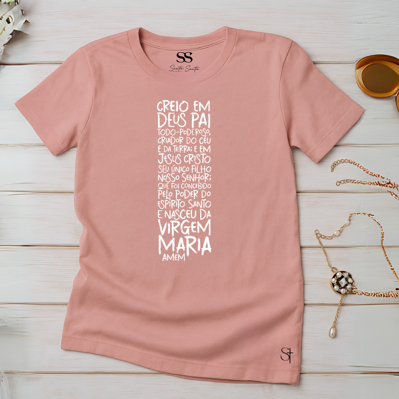 Camiseta Feminina Creio Em Deus Pai