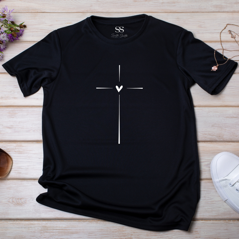 Camiseta Feminina Cruz Coração