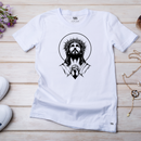 Camiseta Feminina Branca Jesus Oração