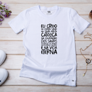 Camiseta Feminina Branca Eu Creio