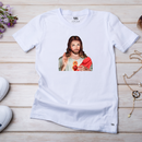 Camiseta Feminina Branca Jesus Abençoa