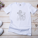 Camiseta Feminina Branca Santo Agostinho Traços