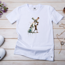 Camiseta Feminina Branca Caminhando com Jesus
