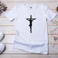 Camiseta Feminina Branca Cruz Jesus