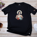 Camiseta Feminina Preta Jesus Olhais por nós