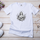 Camiseta Feminina Branca Santa Maria Flores