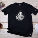 Camiseta Feminina Preta Santa Maria Flores