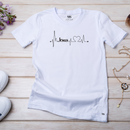 Camiseta Feminina Branca Jesus Batimentos