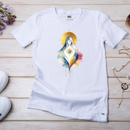 Camiseta Feminina Branca Maria Aquarela
