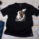 Camiseta Masculina Preta Abrindo Mares