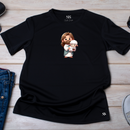 Camiseta Masculina Preta Jesus Desenho