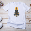 Camiseta Feminina Branca Nossa Senhora Animada