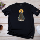 Camiseta Feminina Preta Nossa Senhora Animada