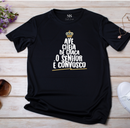 Camiseta Feminina Preta Ave Maria Escrita