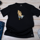 Camiseta Masculina Preta Reza