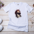 Camiseta Feminina Branca Jesus Coroa Espinho