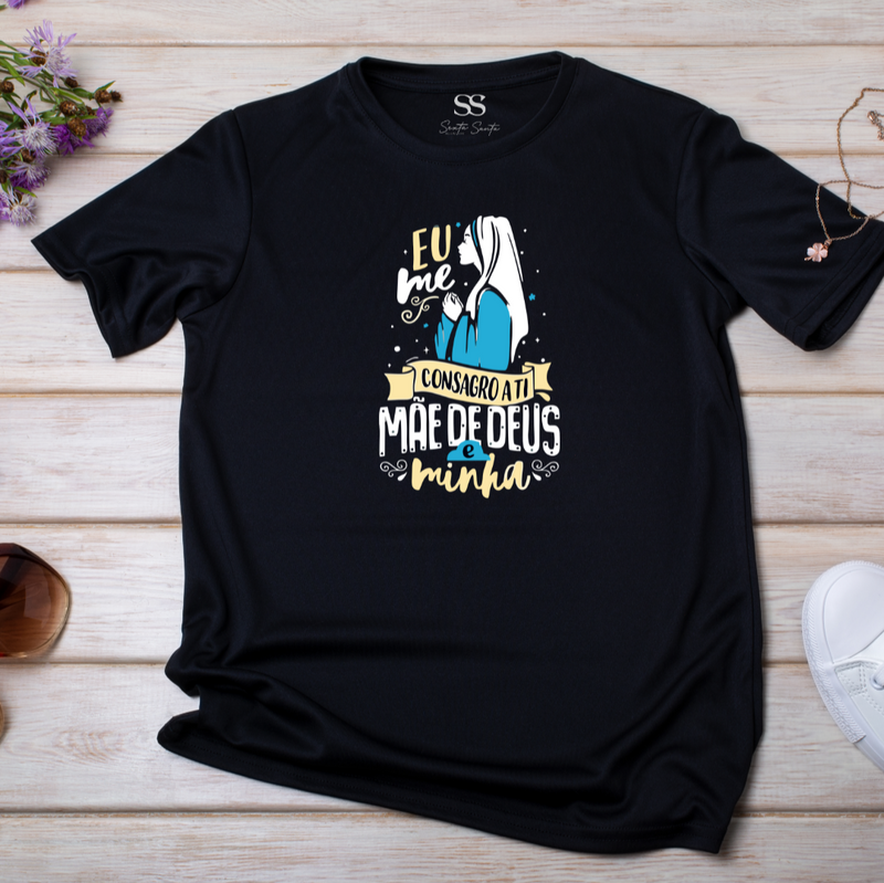 Camiseta Feminina Preta Mãe De Deus