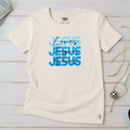 Camiseta Feminina Ele Ama, Perdoa E  Salva
