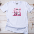 Camiseta Feminina Ele Ama, Perdoa E  Salva