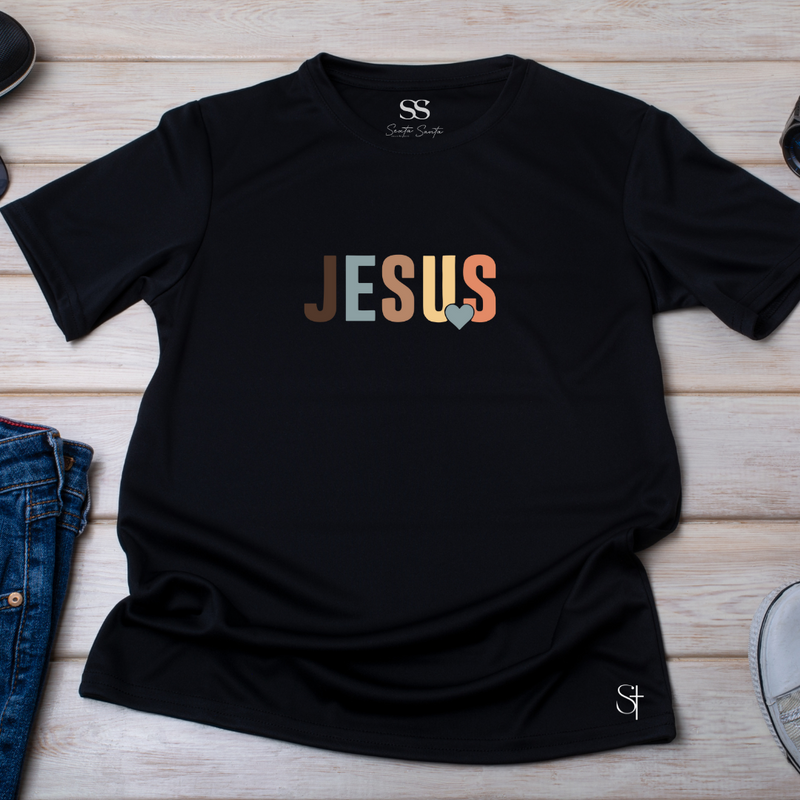 Camiseta Masculina Jesus Letras