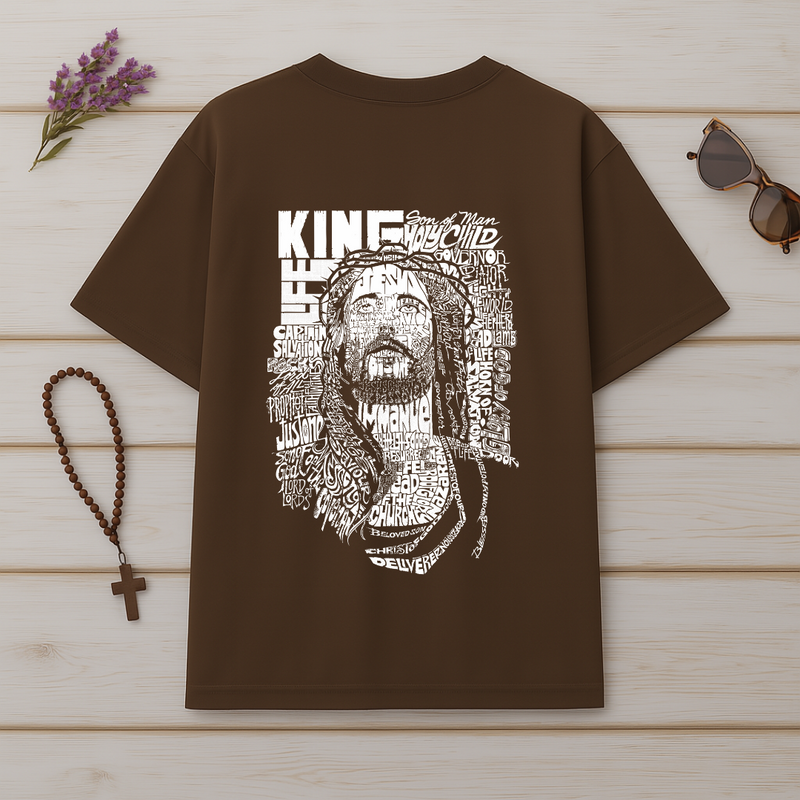 Camiseta Oversized Jesus Grafite
