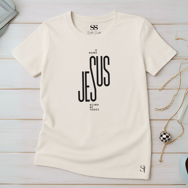 Camiseta Feminina Jesus A Cima De Todos