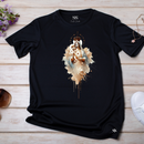 Camiseta Feminina Preta Maria e Jesus Nuvem