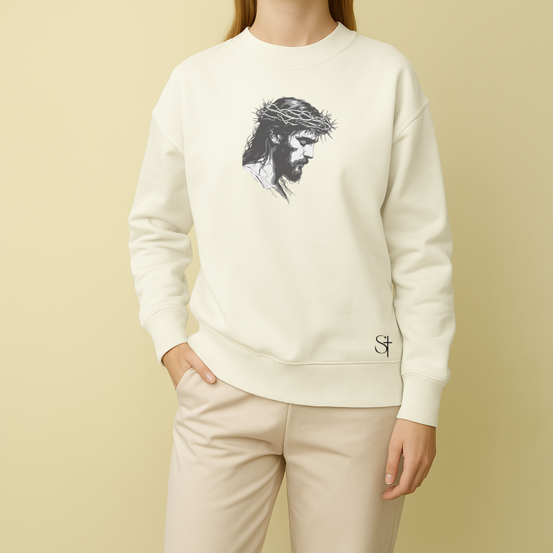 Moletom Feminino Off-White Jesus Face