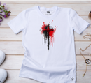 Camiseta Feminina Branca Sangue Da Cruz