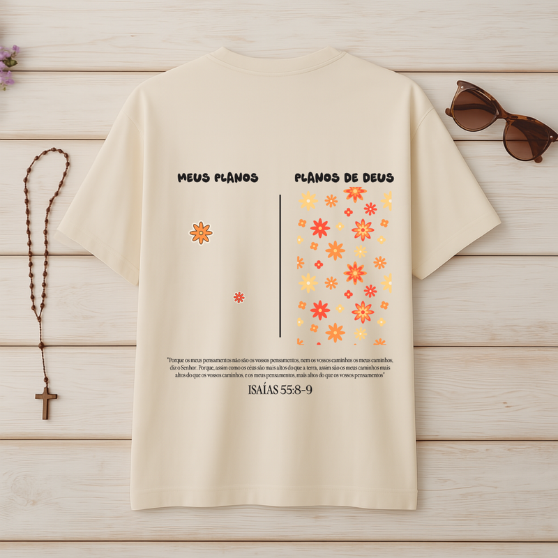 Camiseta Oversized Planos De Deus