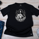 Camiseta Masculina Preta Sagrado Coração De Jesus