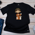 Camiseta Masculina Preta São Francisco Desenho