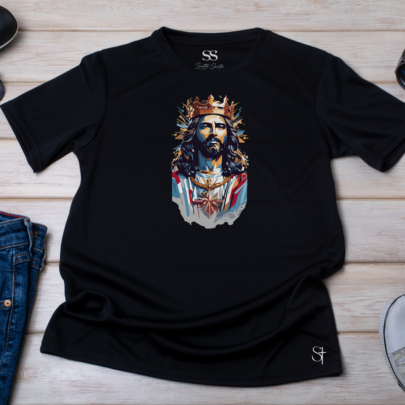 Camiseta Masculina Preta Rei Do Céu