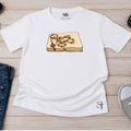Camiseta Masculina Branca Bíblia e Rosário