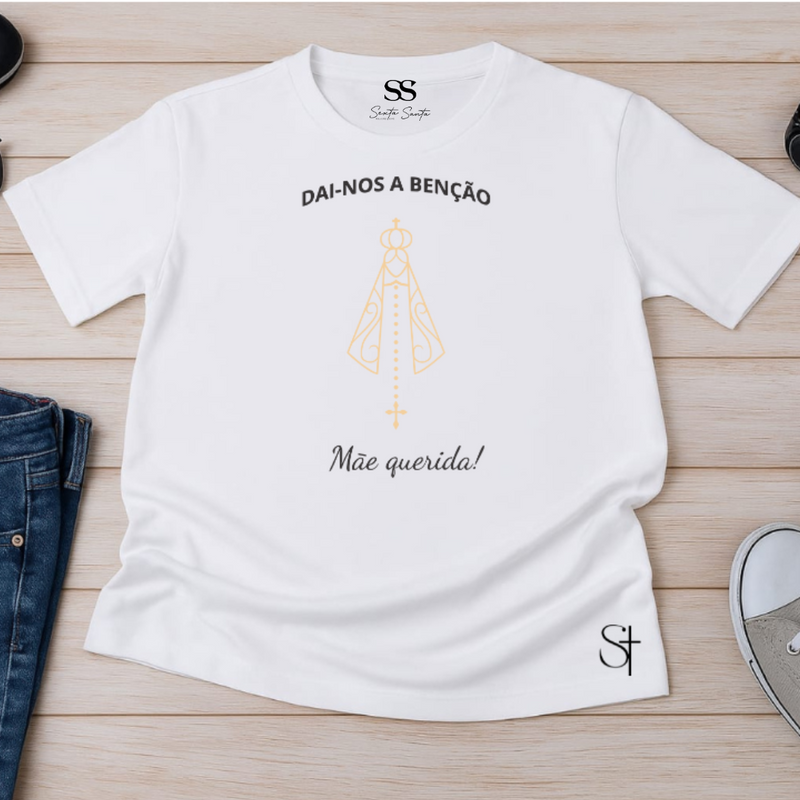 Camiseta Masculina Branca Dai-nos A Benção