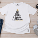 Camiseta Masculina Branca Ave Maria Escrita