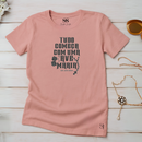 Camiseta Feminina Rosa Tudo Começa Com Um Ave Maria