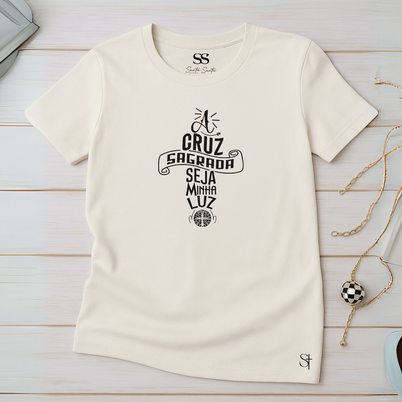 Camiseta Feminina Off-White Cruz Sagrada