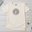 Camiseta Feminina Off-White Medalhão De São Bento