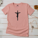 Camiseta Feminina Rosa Cruz Jesus