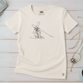 Camiseta Off-White Jesus e a Cruz Minimalista