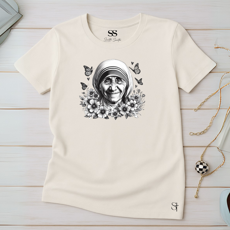 Camiseta Feminina Off-White Madre Teresa de Calcutá