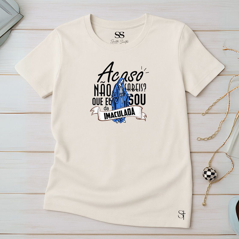 Camiseta Feminina Off-White Imaculada Conceição